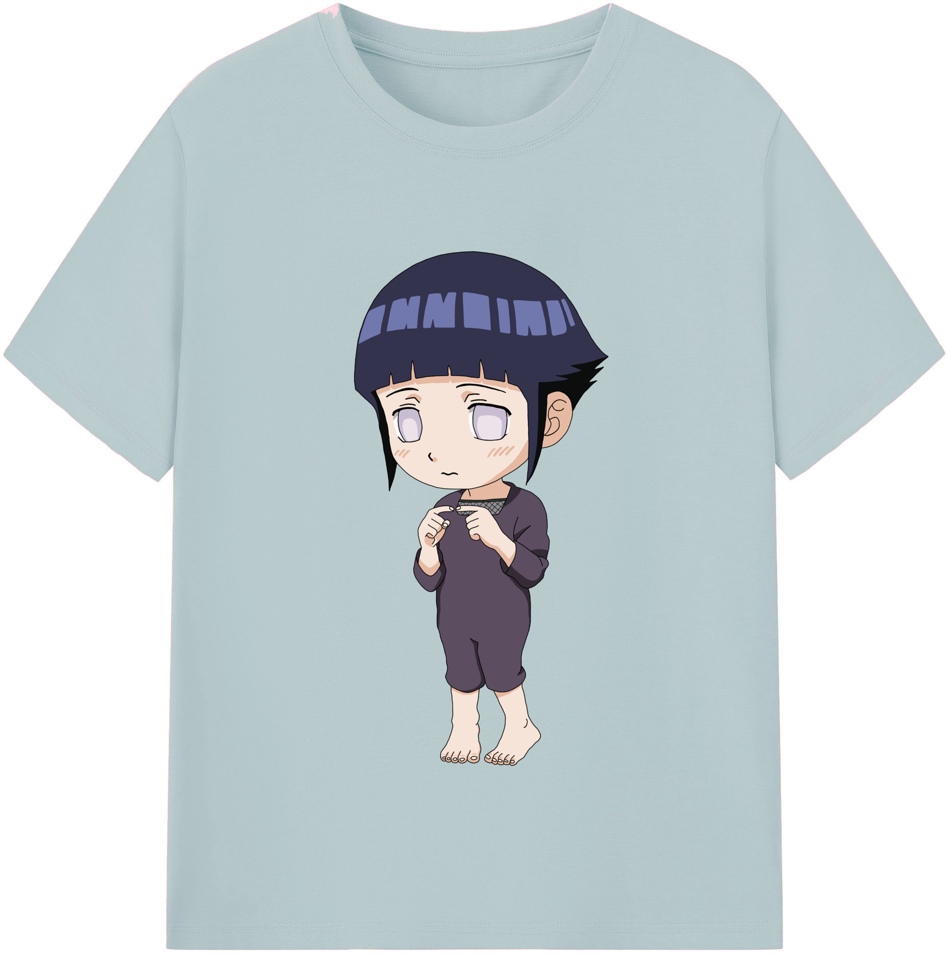 （画像用） NARUTO -ナルト- 日向ヒナタ Hyūga Hinata 綿100％半袖Tシャツ（フロントプリント）